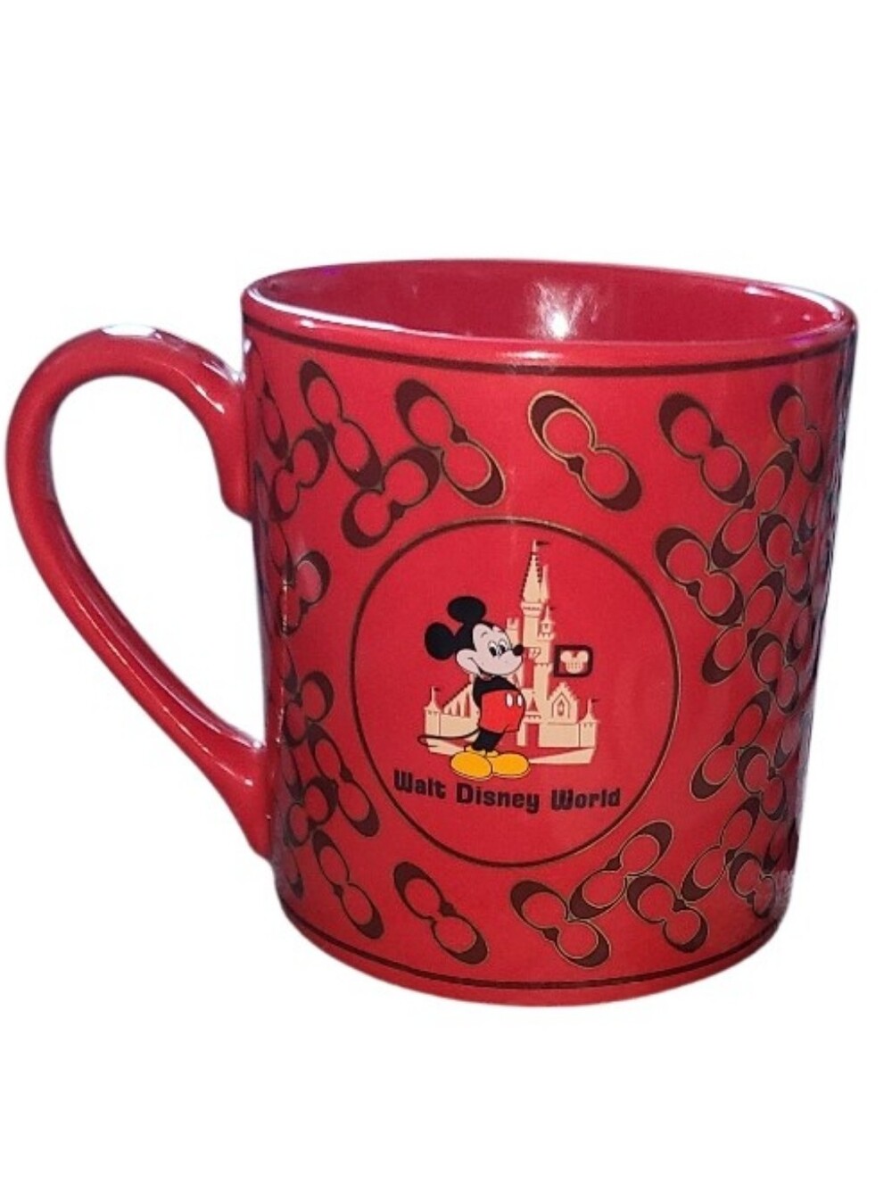 Disney Parks Disney World x Coach Red Mickey Mouse Mug 12oz 2022 NWOT